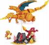 MEGA CONSTRUX KLOCKI 313 el POKEMON CHARMANDER EWOLUCJA HFG06